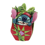 Jim Shore Disney Stitch Breaking Out of Present Figurine, 5"