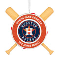 MLB Houston Astros™ Baseball Personalized Ornament, Custom Text