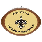 NFL New Orleans Saints Football Personalized Ornament, Custom Text