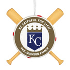 MLB Kansas City Royals™ Baseball Personalized Ornament, Custom Text