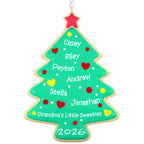 Sweet Memories Sugar Cookie Tree Personalized Ornament, Custom Text