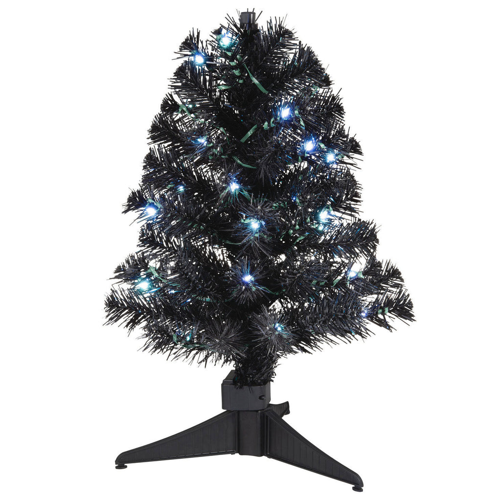Mini ShowToppers Black Christmas Tree With Light, 17"