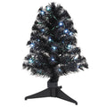 Mini ShowToppers Black Christmas Tree With Light, 17"