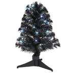 Mini ShowToppers Black Christmas Tree With Light, 17"