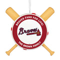 MLB Atlanta Braves™ Baseball Personalized Ornament, Custom Text