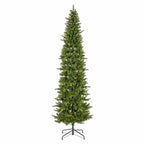 9 ft Pre-Lit Natural Cut Narrow Saginaw Spruce Christmas Tree with 750 Color-Changing LED Lights
