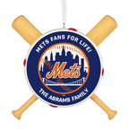 MLB New York Mets™ Baseball Personalized Ornament, Custom Text