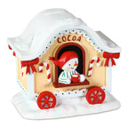 Magic Snowman Village Hot Cocoa Cart Tabletop Decoration, 4.25"