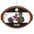 NFL Pittsburgh Steelers Football Personalized Ornament, Custom Photo and Text