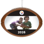 NFL Pittsburgh Steelers Football Personalized Ornament, Custom Photo and Text