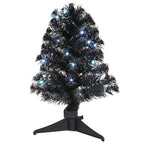Mini ShowToppers Black Christmas Tree With Light, 17"