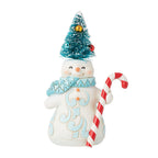 Jim Shore Snowman With Mini Tree Hat Figurine, 5.7"