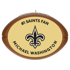 NFL New Orleans Saints Football Personalized Ornament, Custom Text