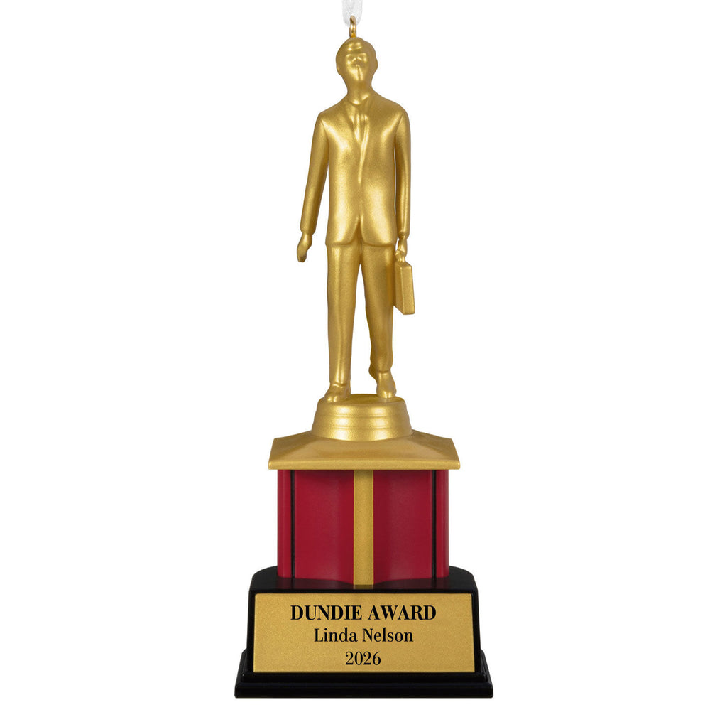 The Office Dundie Award Personalized Ornament, Custom Text