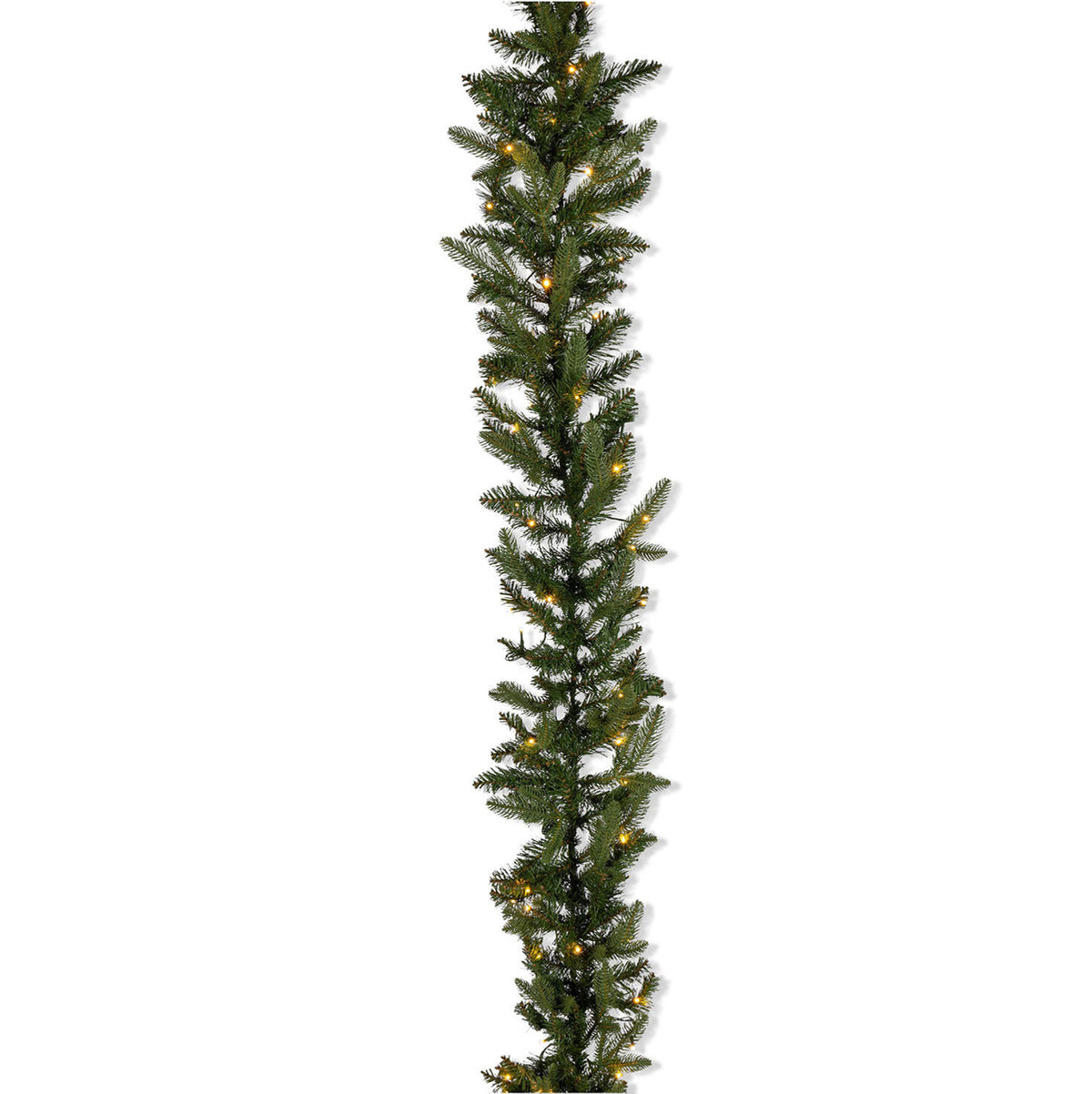 9 ft Pre-Lit Natural Cut Saginaw Spruce Garland with 100 Color-Changing LED Lights
