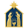 God So Loved the World Nativity Metal Ornament