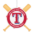 MLB Texas Rangers™ Baseball Personalized Ornament, Custom Text