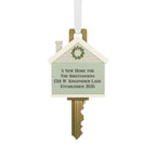 New Home Key Personalized Ornament, Custom Text