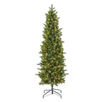 6.5 ft Pre-Lit Natural Cut Narrow Saginaw Spruce Christmas Tree with 300 Color-Changing LED Lights