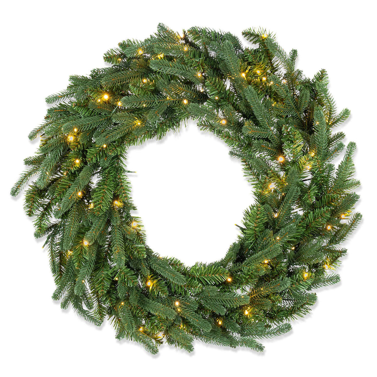 Natural Cut "Hallmark" Fir Wreath 30" 200 LED Lights
