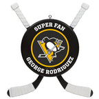 NHL Pittsburgh Penguins® Hockey Personalized Ornament, Custom Text