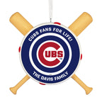 MLB Chicago Cubs™ Baseball Personalized Ornament, Custom Text
