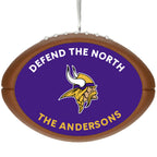 NFL Minnesota Vikings Football Personalized Ornament, Custom Text