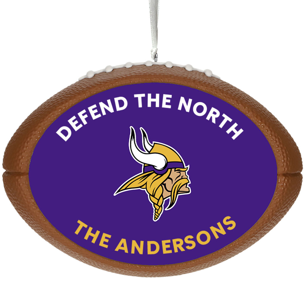 NFL Minnesota Vikings Football Personalized Ornament, Custom Text