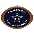 NFL Dallas Cowboys Football Personalized Ornament, Custom Text