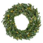 Natural Cut "Hallmark" Fir Wreath 30" 200 LED Lights