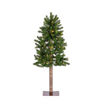 4 ft Pre-Lit Alpine Christmas Tree with 100 Color-Changing LED Lights and 189 Tips