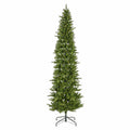 9 ft Pre-Lit Natural Cut Narrow Saginaw Spruce Christmas Tree with 750 Color-Changing LED Lights