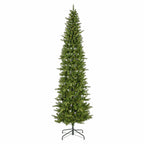 9 ft Pre-Lit Natural Cut Narrow Saginaw Spruce Christmas Tree with 750 Color-Changing LED Lights