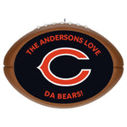 NFL Chicago Bears Football Personalized Ornament, Custom Text