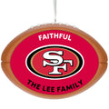 NFL San Francisco 49ers Football Personalized Ornament, Custom Text