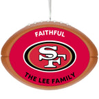 NFL San Francisco 49ers Football Personalized Ornament, Custom Text