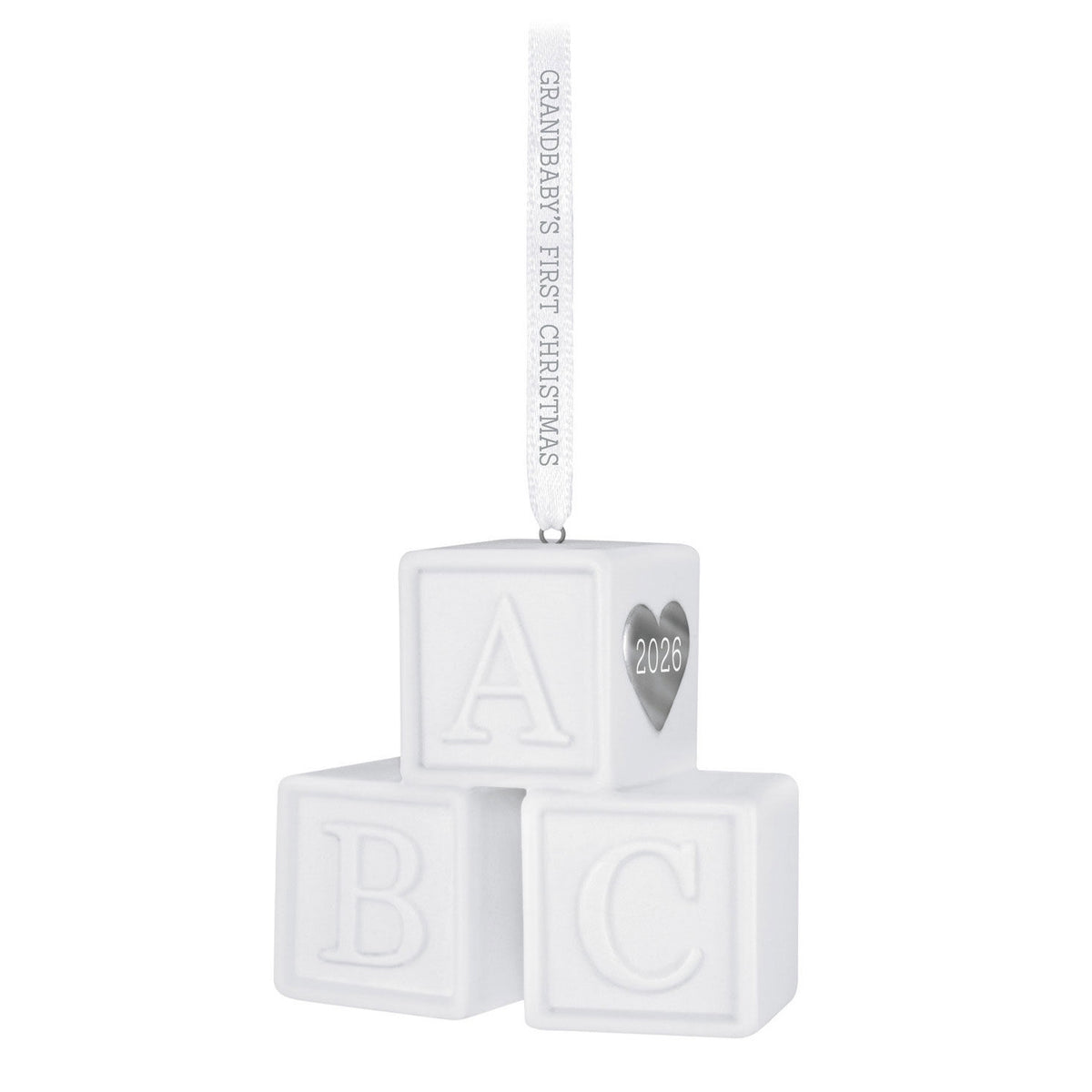 Grandbaby's First Christmas Blocks 2026 Porcelain Ornament