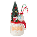 Smiling Santa With Tree Light-Up Figurine, 11.25" H