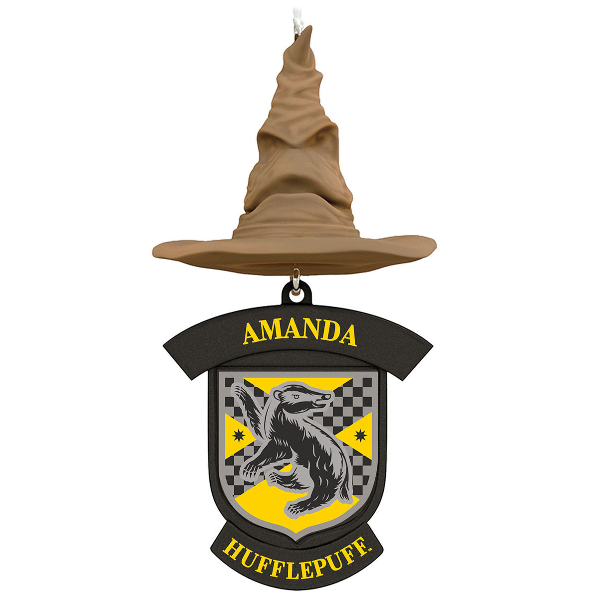 Harry Potter™ Sorting Hat Personalized Text Ornament, Hufflepuff™