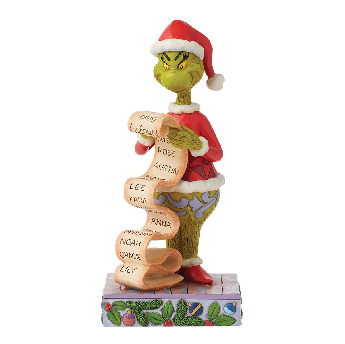 Jim Shore Dr. Seuss Grinch Naughty and Nice List Figurine, 8.7"