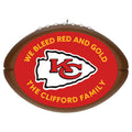 NFL Kansas City Chiefs Football Personalized Ornament, Custom Text