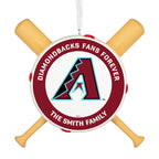 MLB Arizona Diamondbacks™ Baseball Personalized Ornament, Custom Text