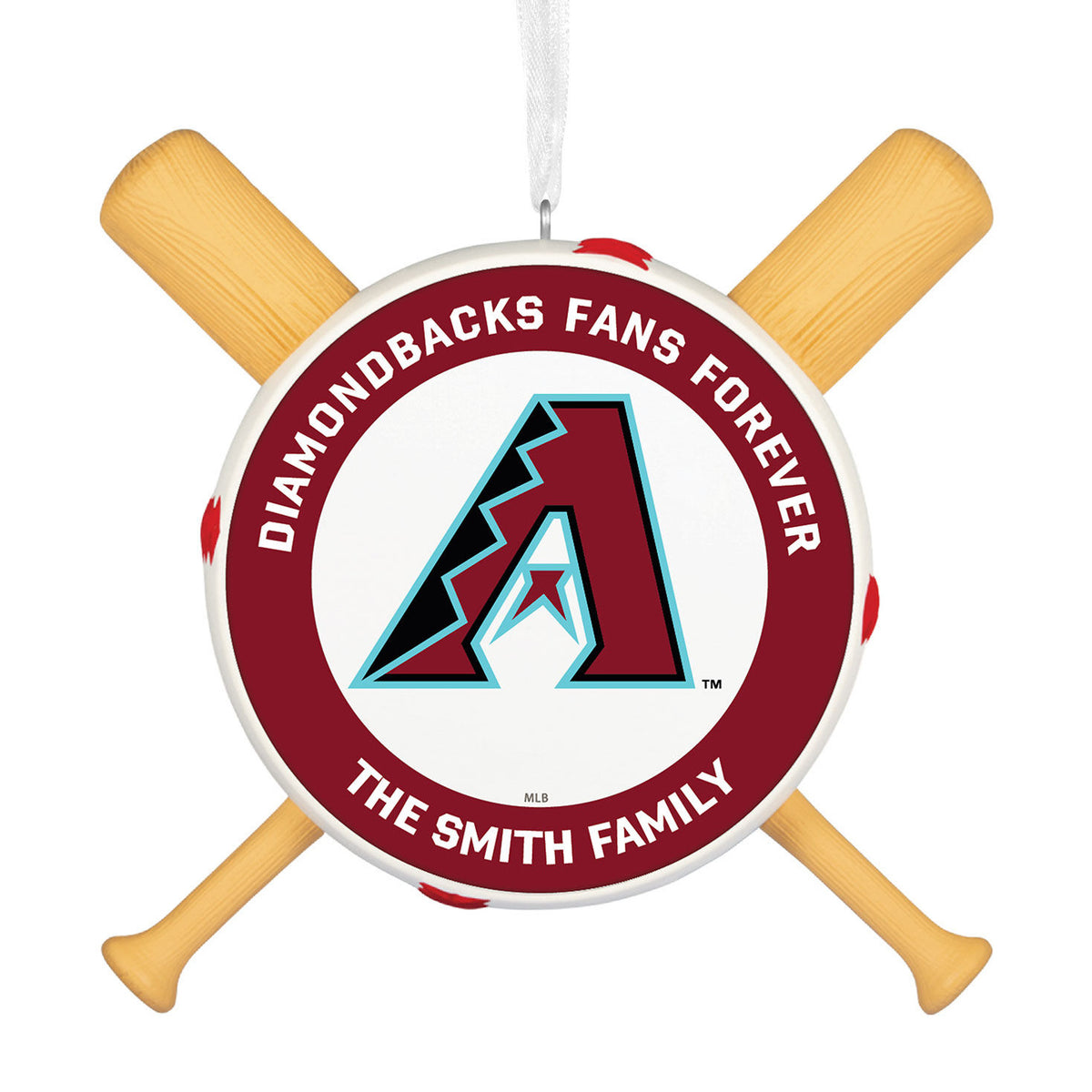 MLB Arizona Diamondbacks™ Baseball Personalized Ornament, Custom Text