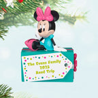 Disney Minnie Mouse Christmas Present Personalized Ornament, Custom Text