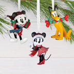 Disney Mickey and Friends Mickey, Minnie and Pluto Hallmark Ornaments, Set of 3