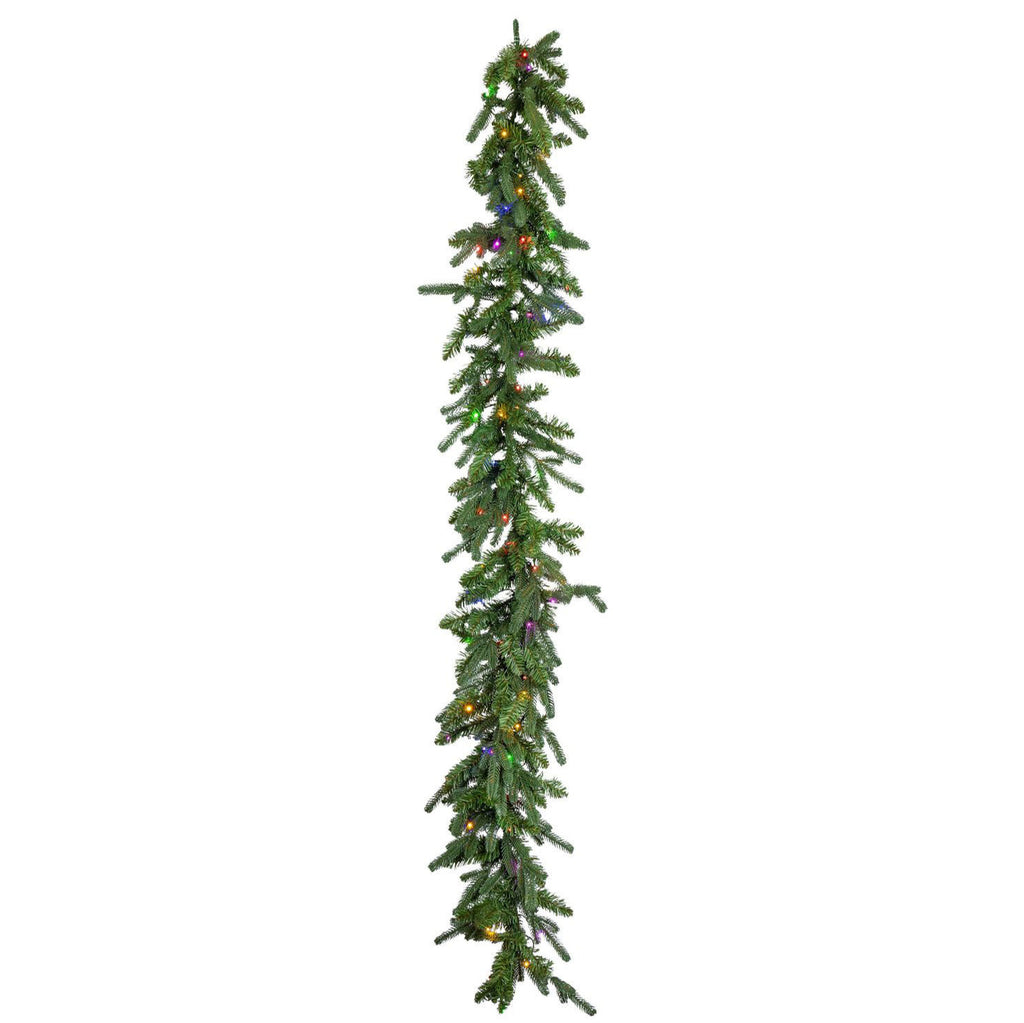 Natural Cut "Hallmark" Fir Garland 9' x 12" 200 LED Lights