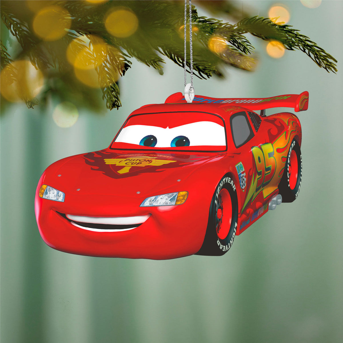 Disney/Pixar Cars 2 15th Anniversary Lightning McQueen Metal Ornament