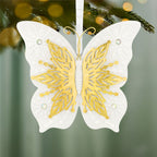 10th Anniversary Brilliant Butterflies Porcelain and Metal Ornament