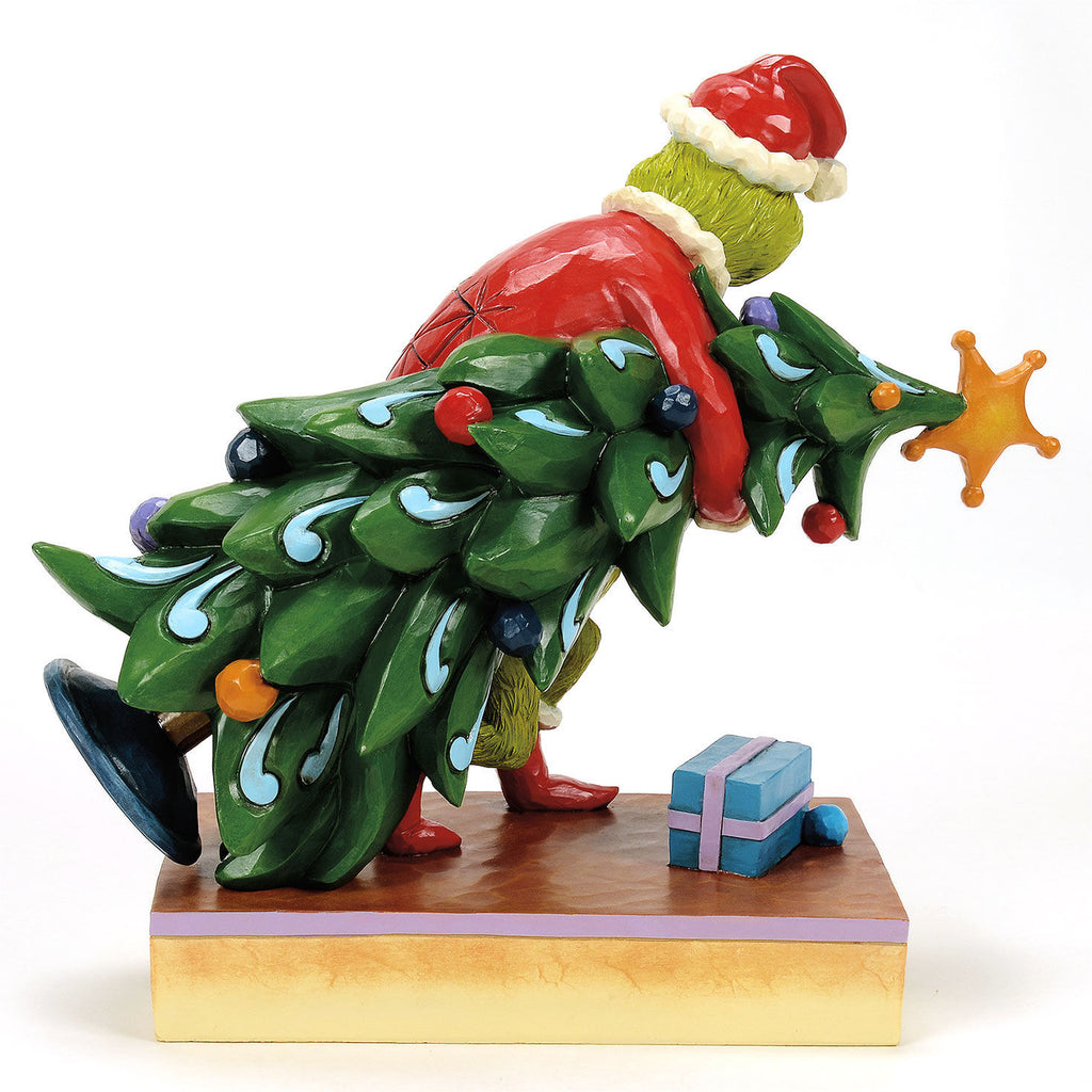 Jim Shore Grinch Stealing Christmas Tree, 7.4"