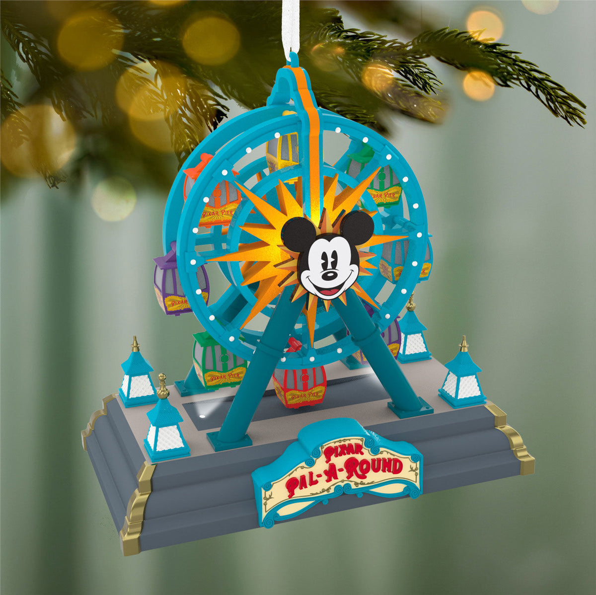 Disney California Adventure Park 25th Anniversary Pixar Pal-A-Round Ornament With Light